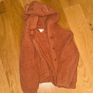 Cozy Knit Hooded Sweater - Rust Jamie Kay